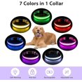 thumbnail image 2 of Light Up Dog Collar, Dog Lights for Night Walking USB Rechargeable Waterproof 7 Colors LED Dog Collar Adjustable for Small Medium Large Dogs Glow in t, 2 of 4