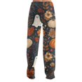 thumbnail image 5 of Halloween Womens Flannel Pajama Pants Drawstring Stretch Cute Ghost Print Pjs Casual Elastic Waist Pajama Pants, 5 of 6