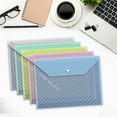 thumbnail image 4 of 10 Pcs Plastic Envelopes File Folders Document Organizer A4 Letter Size Bill Receipt Paper Holder Organizer Color Envelopes with Snap Closure Document Folders File Bags for School Office, 4 of 6