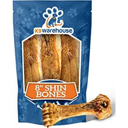 UPC: 0671072260687 | K9warehouse- Premium Shin Bones with Marrow – 8 Inch 3 Pack – Indulge Your Dog with Meaty Delights – Ideal for Aggressive Chewers – All-Natural Meaty Dog Bones – Suitable for All Breeds & Puppies