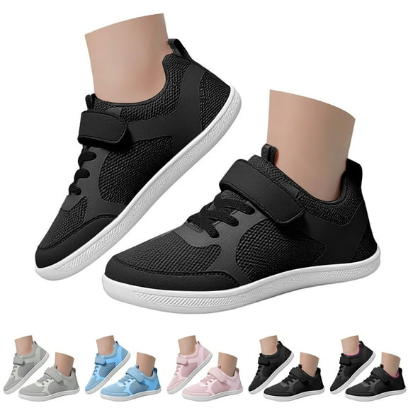 JAHH Kids Wide Fit Breathable Running Walking Shoes Non-𝖲lip Comfortable Trainers for Boys Girls Playground Outdoor Activities