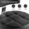 thumbnail image 3 of Lockable Stool with Back and Foot Rest Ergonomic Rolling Hydraulic Adjustable Stool for Doctor Esthetician Artist Home Small Office Desk (Black, 24''-31''), 3 of 6