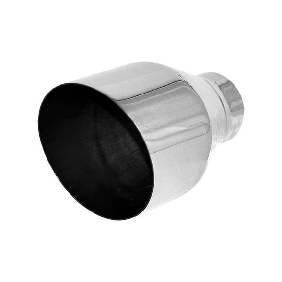 Brand New Polished Stainless Round Slant Exhaust Tip 2.25" IN 4.5" O 7" Overall