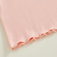 thumbnail image 6 of Bagilaanoe Toddler Baby Girls T-Shirts Solid Color Fly Sleeve Ribbed Tees 12M 18M 24M 3T 4T 5T Kids Summer Casual Tops, 6 of 6