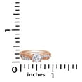 thumbnail image 3 of Round Cut White Cubic Zirconia Enhancer Guard Ring 14K Rose Gold Ring Size - 8.5, 3 of 3