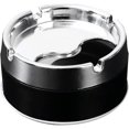 thumbnail image 1 of Ashtray Portable Stylish Ash Tray With Rotating Lid Portable Ashtray(2pcs, Black), 1 of 5