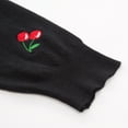 thumbnail image 6 of Belle Poque Cardigan for Women Cherries Embroidery 3/4 Sleeve V-Neck Red Buttons Placket Knitwear, 6 of 6