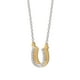 thumbnail image 2 of Collar dorado chapado en oro amarillo de 14 quilates sobre plata con diamantes, 2 of 4