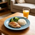 thumbnail image 4 of 10.2 Inch Wheat Straw Dinner Plates, 1 Pack Unbreakable Sturdy Plastic Reusable Plate, Microwave and Dishwasher Safe PP Plates, Lightweight Dinner Plates, Non-Toxic, BPA Free,Aqua, 4 of 8