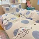 thumbnail image 2 of Miniso Sanrio Hello Kitty Kuromi Cinnamoroll, Sábana de algodón puro con dibujos animados, funda de edredón, funda de almohada, ropa de cama de tres piezas para dormitorio, 2 of 5