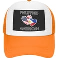 thumbnail image 2 of Philippines American Flag Mesh Back Trucker Cap Baseball Cap, 2 of 8