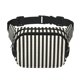 thumbnail image 1 of Fotbe Black And White Thick Stripes Cangurera Cuadrada con Estampado de Doble Capa, Bolsa de Cintura Ajustable Mini para Hombres y Mujeres, 1 of 9