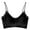 Black, variant on ,Women's Breathable Spaghetti Strap Bras Seamless Wireless Bra Wireless Lightly Padded Soft Bralettes White XL