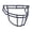 NAVY, variant on VENGEANCE ROPO-DW-TRAD-NB FACEMASK Carbon Steel / Gray