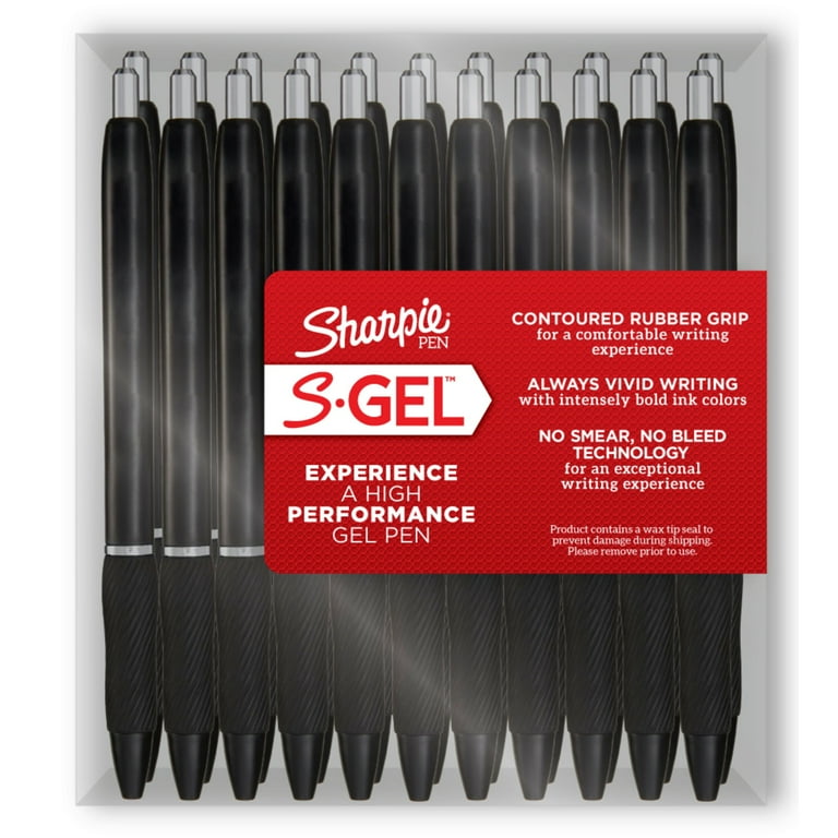 Sharpie S-Gel, Gel Pens, Medium Point (0.7mm), Black Ink Gel Pen