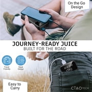 Ciao Tech 20,000 mAh High Capacity Powerbank, 2 USB, 1 Type C, 1 Micro,Status Indicator,Black
