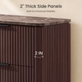 thumbnail image 4 of Hvoonc 5 Drawer Dressers for Bedroom, 46" Tall Chest of Drawers with Faux Marble Top for Living Room Storage, Walnut Brown, 4 of 7