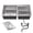 Stainless Steel, variant on Porfeet Double Bowl Kitchen Sink, 30.7x16.9 Inch Stainless Steel Sink with Nano Coating, Drop-in/Top-Mount Sink for Modern Kitchen, Includes Drain Assembly and Drain Basket,Stainless Steel