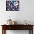thumbnail image 3 of PinPix 22x17 Custom Cork Bulletin Board Vintage Japanese Floral Navy Poster Board Has a Fabric Style Canvas Finish, Framed in Vintage Japanese Floral Navy, by ArtToFrames (PinPix-1542), 3 of 5