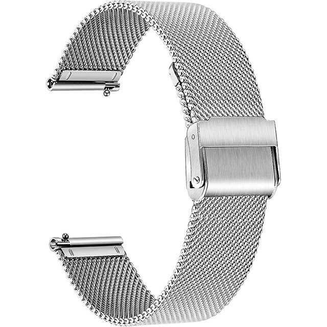 Compatible con correa Galaxy Watch 4 Classic de 42 mm y 46 mm, correa de malla de acero inoxidable, correa de reloj de metal de liberación rápida para Samsung Galaxy Watch4 de 40 mm y 44 mm