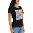 thumbnail image 5 of Plus Size Tops for Women Cute Butterfly Graphic Tee Funny Colorful Print Casual Nature Shirt Small-3X-Large, 5 of 9