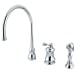 thumbnail image 3 of Kingston Brass KS3811BLBS Single Handle Widespread Kitchen Faucet with Brass Sprayer, 3 of 4