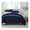 Navy Blue, variant on Serta Simply Clean Duvet Cover QUEEN - Soft Microfiber - Wrinkle Resistant - Machine Washable - Hotel Quality - Solid Color - Bedroom Decor