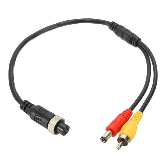Uxcell 4 Pin Aviation Male to RCA Male Adapter Cable 11.4 Inch 29cm 4-Pin Aviation Connector to DC Male Connector
