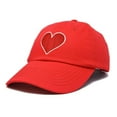 thumbnail image 4 of DALIX Big Heart Womens Hat Embroidered Baseball Cap in Red, 4 of 6