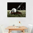thumbnail image 2 of GOSMITH  Minimalist Golf Black Artwork Canvas Print Black and White Men Cave Home Office Wall Art Picture Golf Ball Sport Canvas Painting for Gym Living Room Wall Decor, 2 of 4