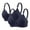 2 PCS-Navy, variant on Ahdbta 2Pack Womens Soft Comfortable No Underwire Bras Scalloped V Neck Seamless Push Up Bralettes Full Coverage Tshirt Bra