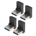 thumbnail image 4 of Adaptador USB tipo C, 4 piezas USB tipo C USB tipo C adaptador de ángulo recto grado US Bto USBC adaptador funcionalidad de alta precisión, 4 of 8