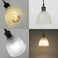 thumbnail image 7 of Kiven Can Lights Retrofit Recessed Lighting with E26 Power Outlet Adapter, 4/5 Inch Replacement Conversion Kit, Farmhouse Frosted Glass Pendant Lighting for Bedroom Hallway Kitchen,3 Lights, Black, 7 of 7
