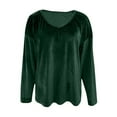 thumbnail image 4 of Hauts en Velours pour Femmes 2026 Mode Automne Hiver Manches Longues Col en V Rétro Décontracté T-Shirts pour Sortir, 4 of 4