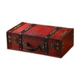 thumbnail image 3 of BELOVING Valise Antique Robuste Déco Maison Bagage Valise pour Mariage Voyage Filles Rouge, 3 of 10