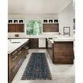 thumbnail image 2 of Linon Home Décor Washable Larson Area Rug or Runner Collection, Navy and Ivory, 2' x 8', 2 of 7