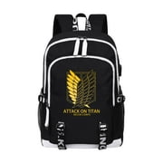 Taicanon Anime Attack On Titan Laptop Backpack with USB Charging Port Teens Lightweight Travel Backpack(B)