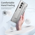 thumbnail image 6 of Dteck Case for Samsung Galaxy Z Fold 6,Shockproof Electroplating Case Built-in Screen Protector Hinge Protection Kickstand Full Body Cover,Clear, 6 of 7