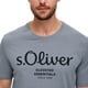 thumbnail image 5 of s.Oliver Camiseta hombre - Basic, estampado logo, cuello redondo, algodón Gris claro L (Large), 5 of 5