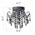 thumbnail image 2 of Lámpara de techo Q&S Crystal Flush Mount Dia24 cm, color negro, 2 of 7