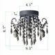 thumbnail image 2 of Lámpara de techo Q&S Crystal Flush Mount Dia24 cm, color negro, 2 of 7