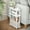White, variant on Small Narrow Side Table, 3-Tier Skinny End Table for Small Spaces, Slim Nightstand with Storage Shelf, Bedside Table for Living Room, Bedroom, Natural