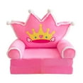 thumbnail image 1 of Sofá cama plegable para niños, sillón reclinable de color rosa con forma de corona, sillón plegable de princesa suave para dormitorio, para niñas y 50cmx80cm, 1 of 8