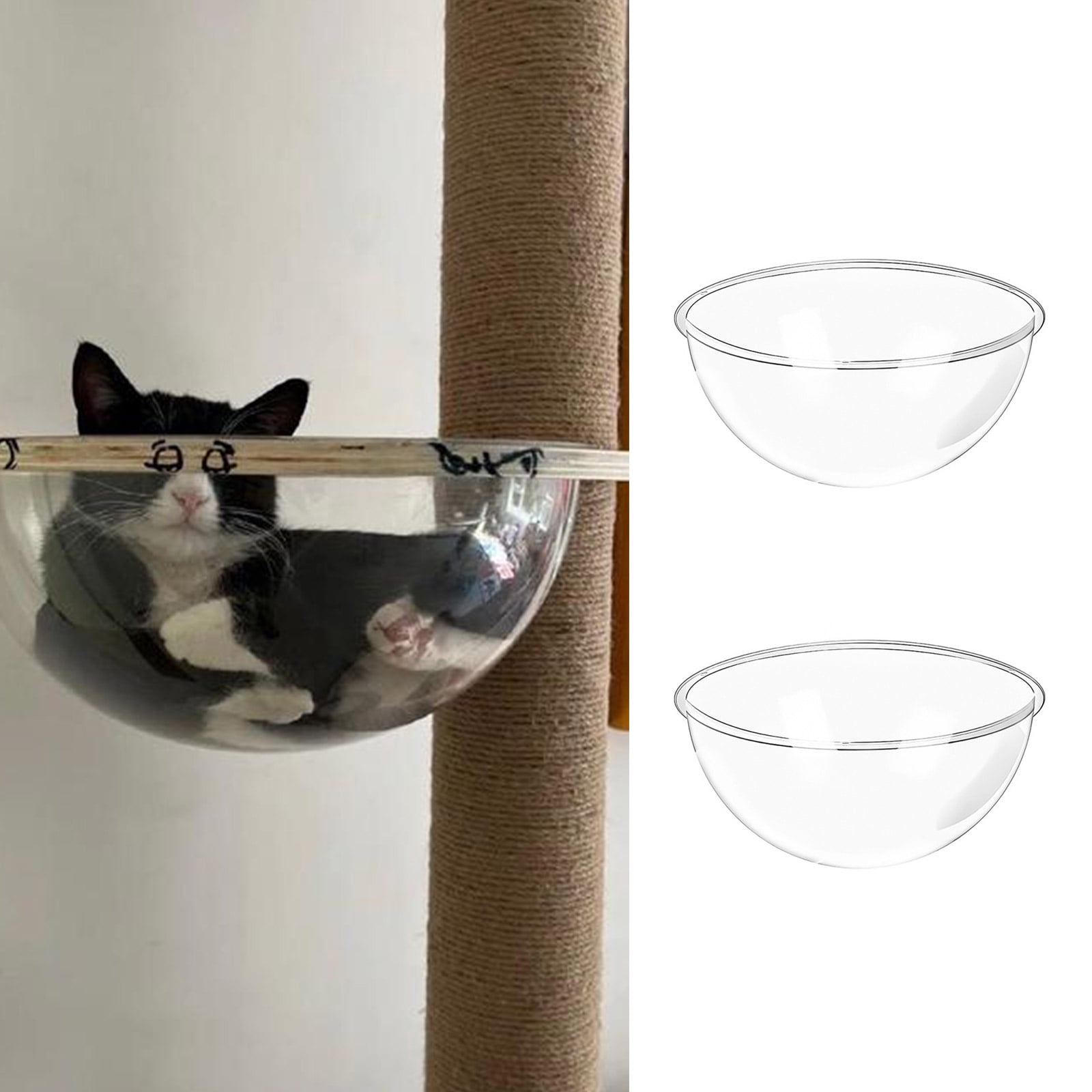 Cats Dome Cover Small Pet Tower Lounging Bed Spots Bed Nest Replacement Bowl Bed Pet Tower Clear Acrylic Bed