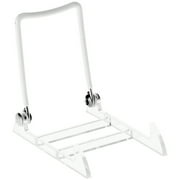 Gibson Holders 1PL Adjustable White Wire and Clear Acrylic Display Easel, 2.75" W x 3.75" D x 3.5" H, Pack of 6