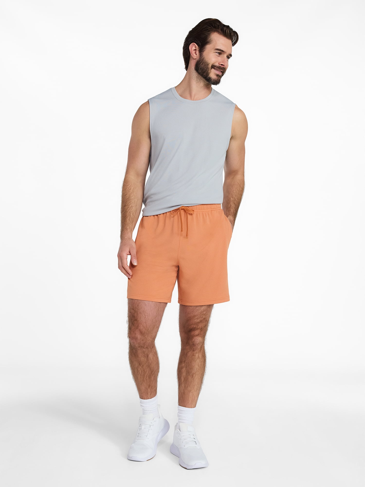 Athletic Works Men's and Big Men's Mesh Shorts, 7" Inseam, Sizes S-5XL