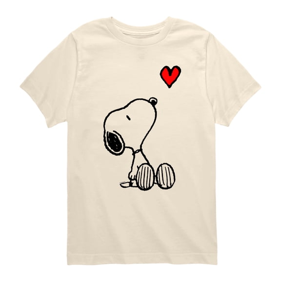 Peanuts - Snoopy Heart - Youth Boys Short Sleeve Graphic T-Shirt