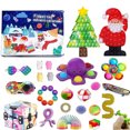 thumbnail image 1 of Calendario de Adviento con cuenta regresiva para Navidad, juego de juguetes sensoriales con burbujas para empujar, juguetes para aliviar el estrés, regalos para niños y adultos., 1 of 12