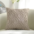 thumbnail image 2 of Decorative Throw Pillow Covers Set of 2, Soft Spring Plush Faux Fur Wool Pillow Covers for Couch Bed Sofa Living Room, 18x18inch, 2 of 4