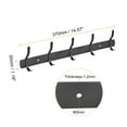 thumbnail image 2 of Unique Bargains 2Pack Black Wall Mounted with 5 Hooks Coat Hook Rack Wall Hanger, 2 of 7